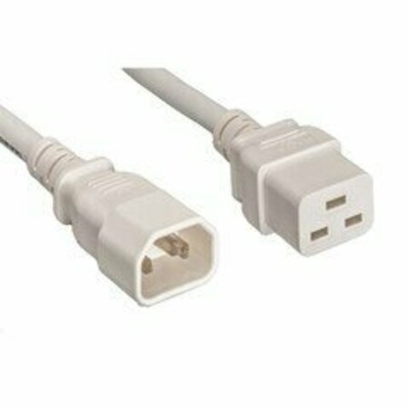 SWE-TECH 3C Power Cord, C14 to C19, 14 AWG, 15 Amp, White, 8 foot FWT10W2-32208WH